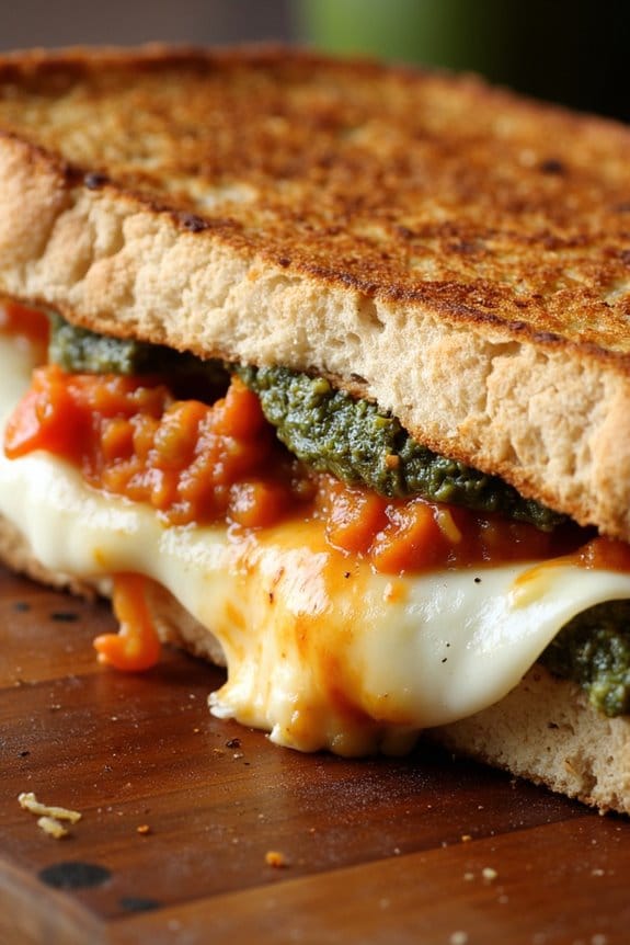 pesto kimchi grilled cheese