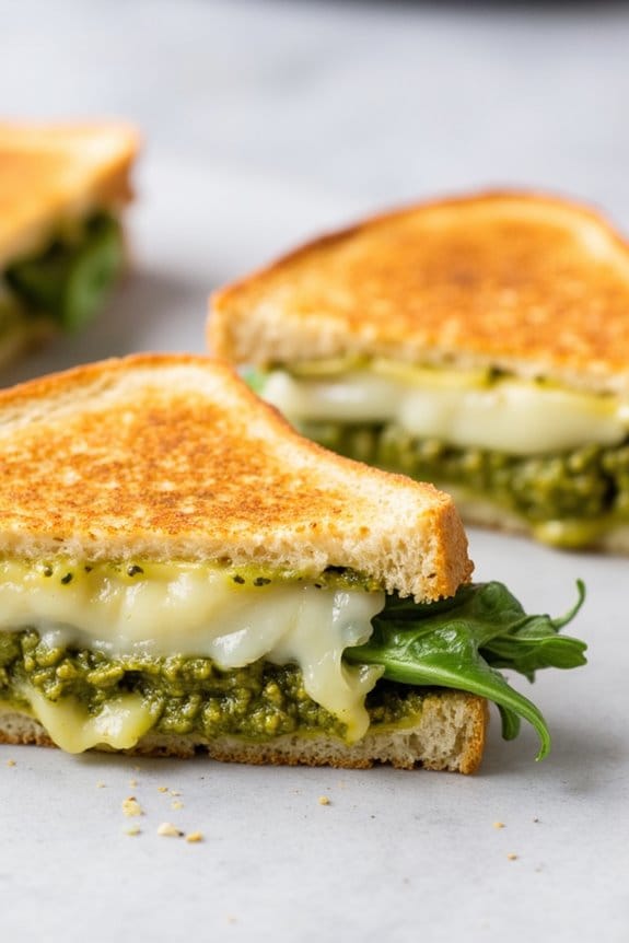 pesto provolone air fryer grilled cheese