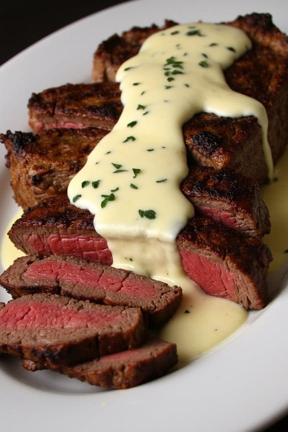 porterhouse steak with b arnaise