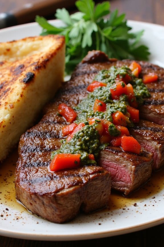 porterhouse steak with chimichurri