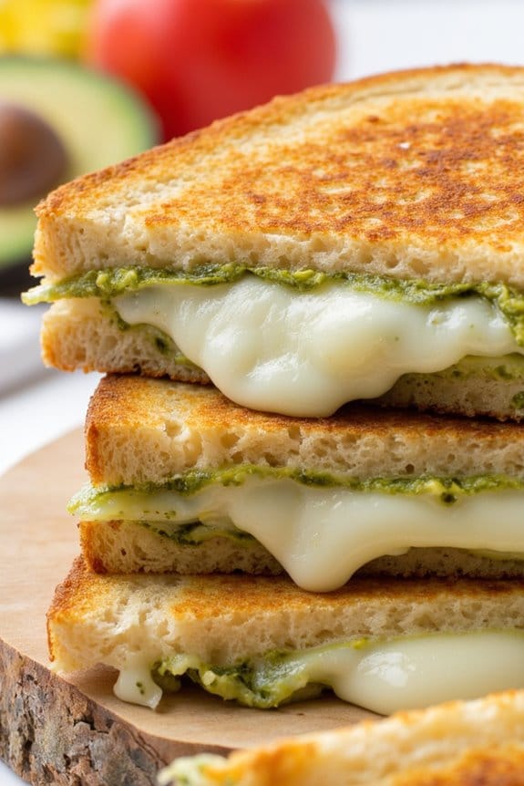 provolone pesto grilled cheese