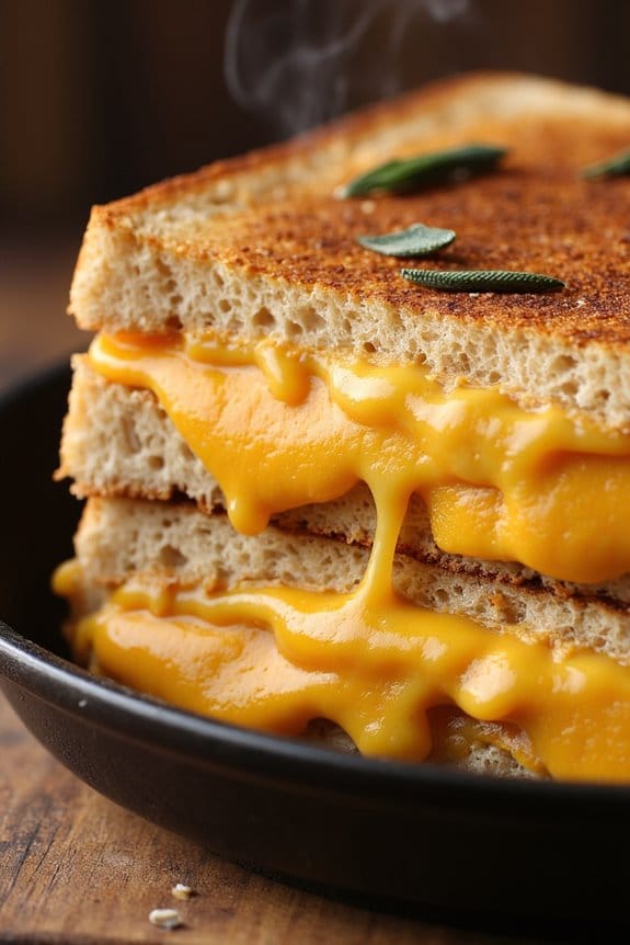 pumpkin gouda grilled sandwich delight