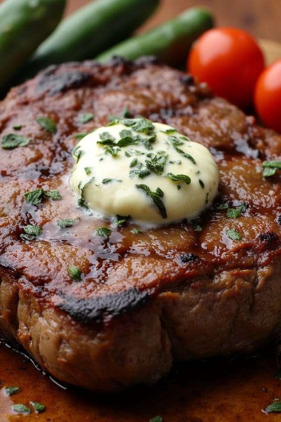 sage butter grilled steak