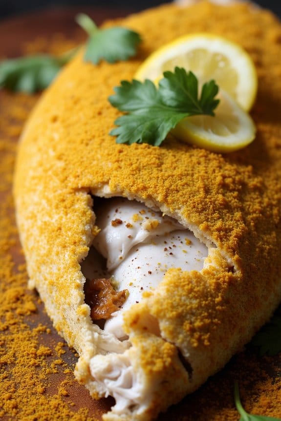 salt crusted grilled fish