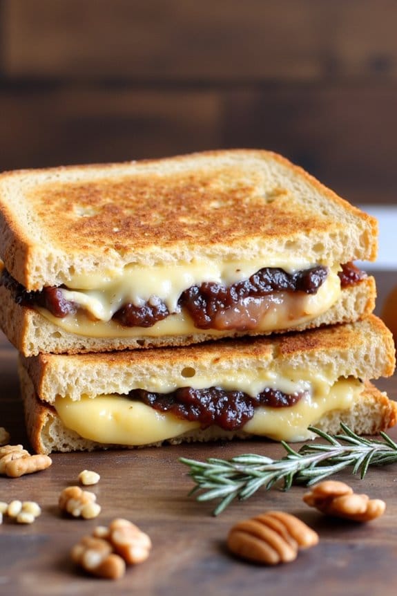 savory fig goat cheese sandwich