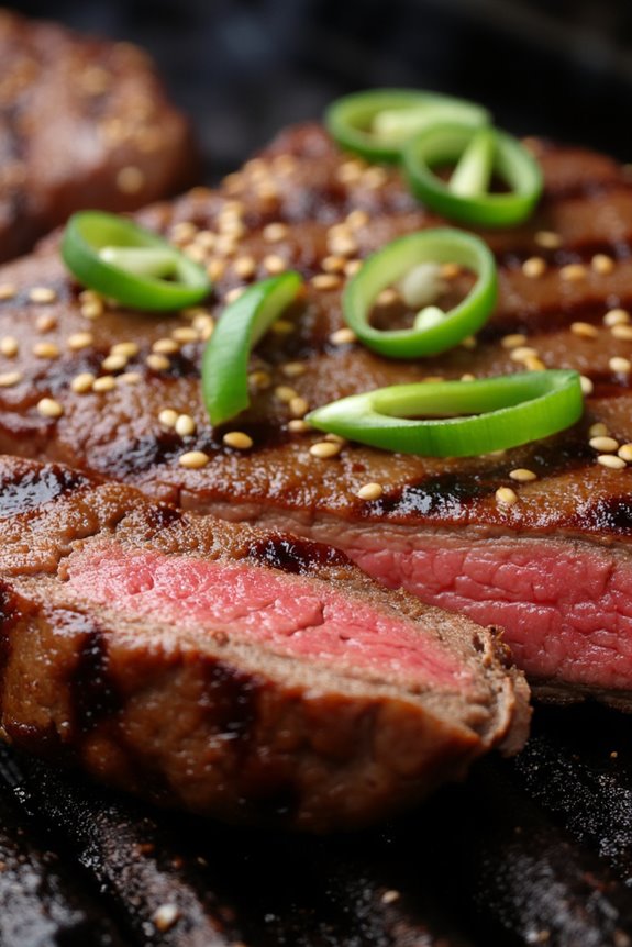 savory soy sesame grilled steak