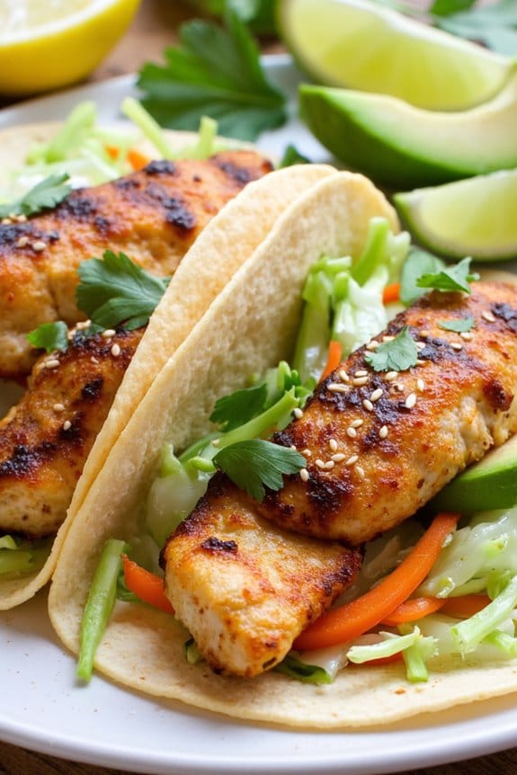 sesame ginger fish tacos