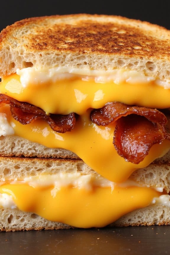 smoky bacon gouda grilled cheese