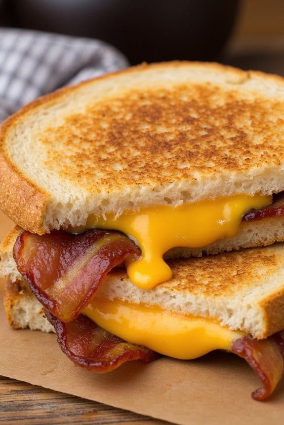 smoky crispy grilled cheese