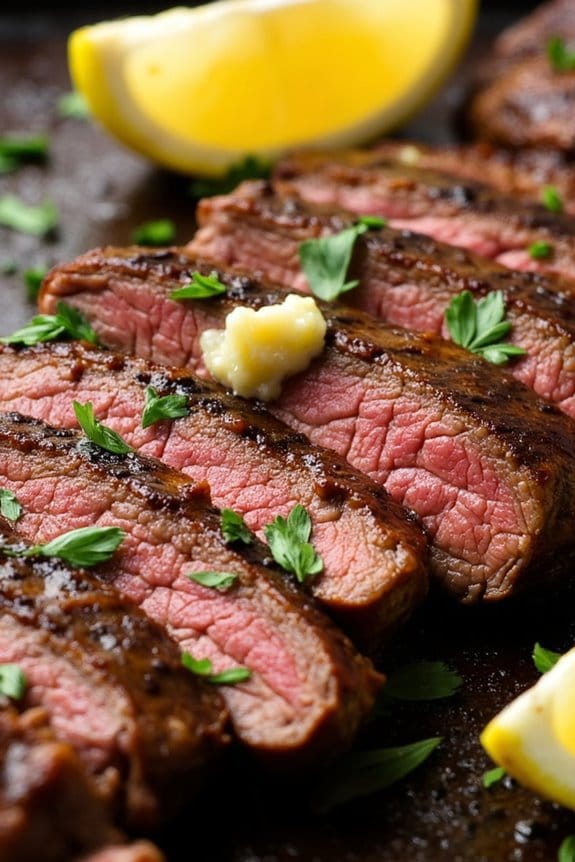 smoky garlic butter steak