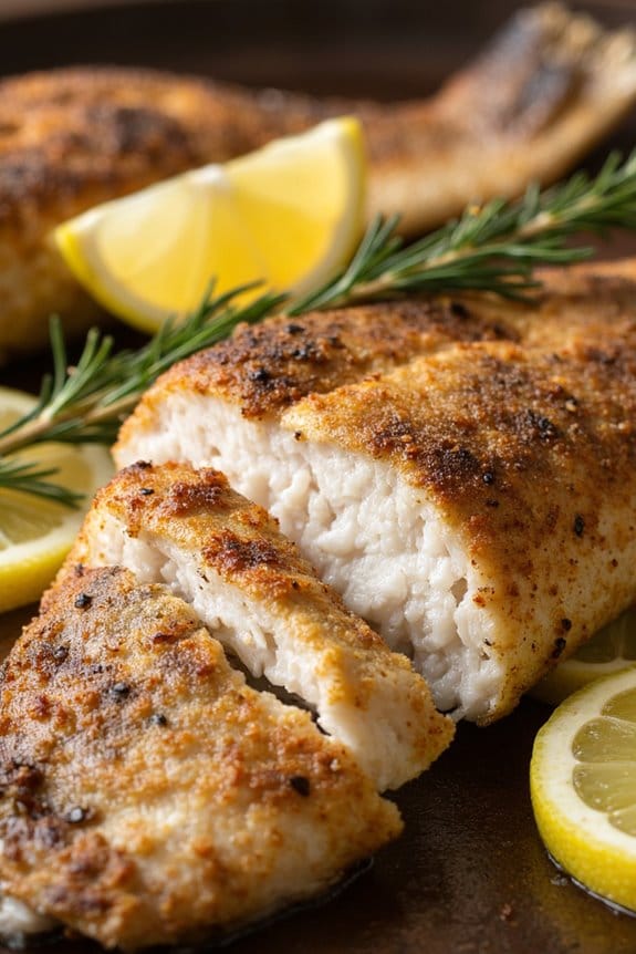smoky salt crusted grilled fish