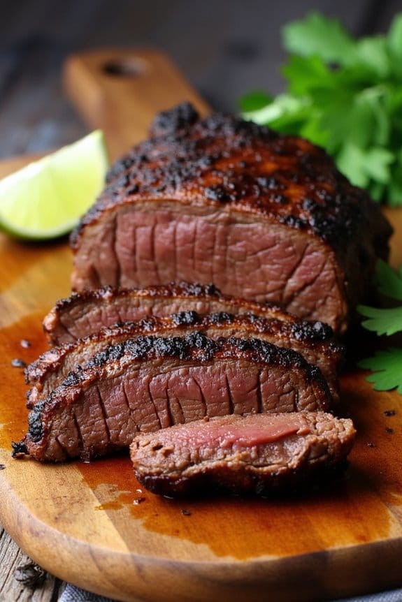 smoky tangy grilled steak
