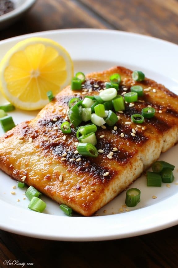 soy ginger grilled sea bass