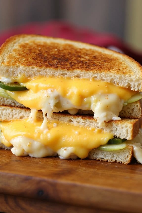 spicy apple jalape o grilled cheese