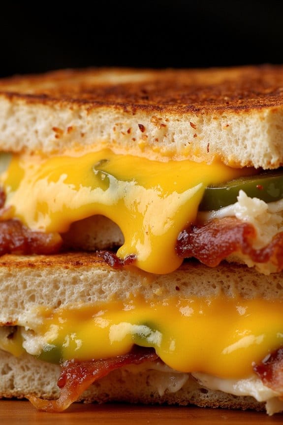 spicy bacon grilled cheese