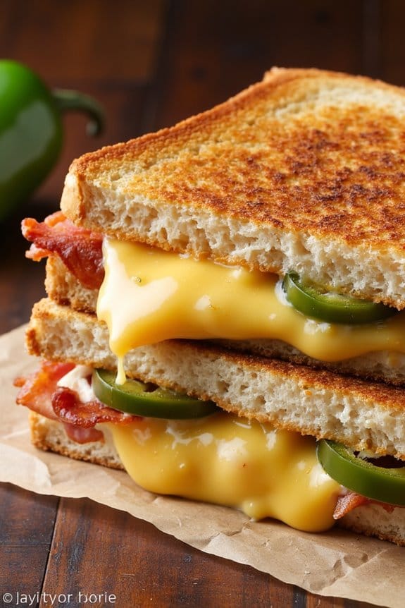 spicy bacon jalape o grilled cheese
