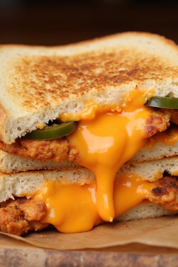 spicy buffalo grilled cheese delight