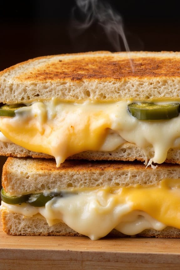 spicy cheesy grilled sandwich