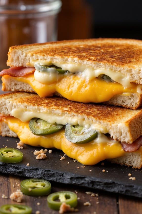 spicy cheesy grilled sandwich