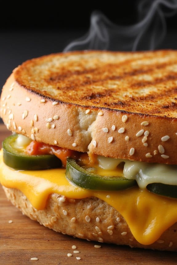 spicy cheesy grilled sandwiches