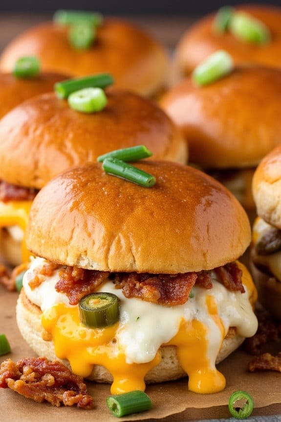 spicy cheesy grilled sliders