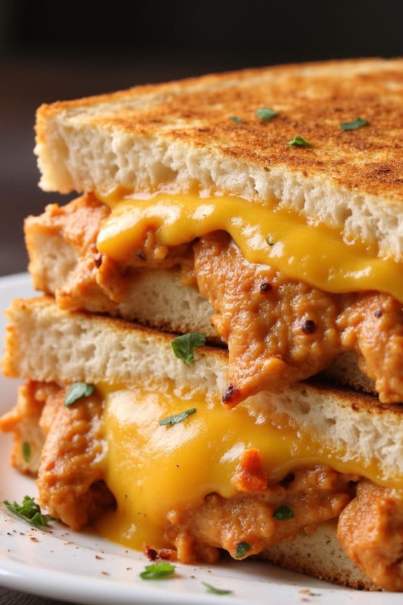 spicy chicken grilled cheese delight