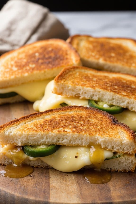 spicy gourmet grilled cheese