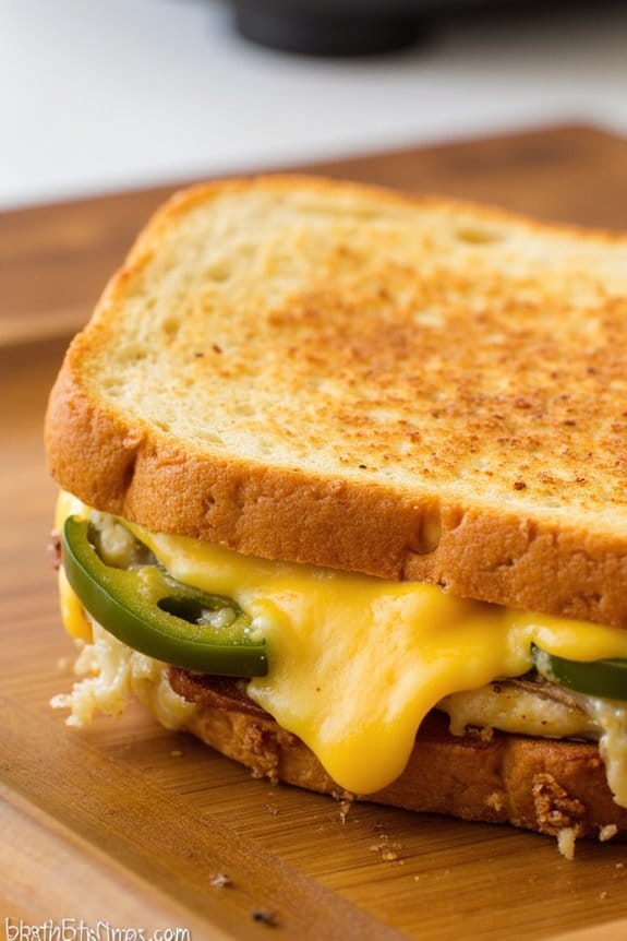 spicy grilled cheese sandwiches