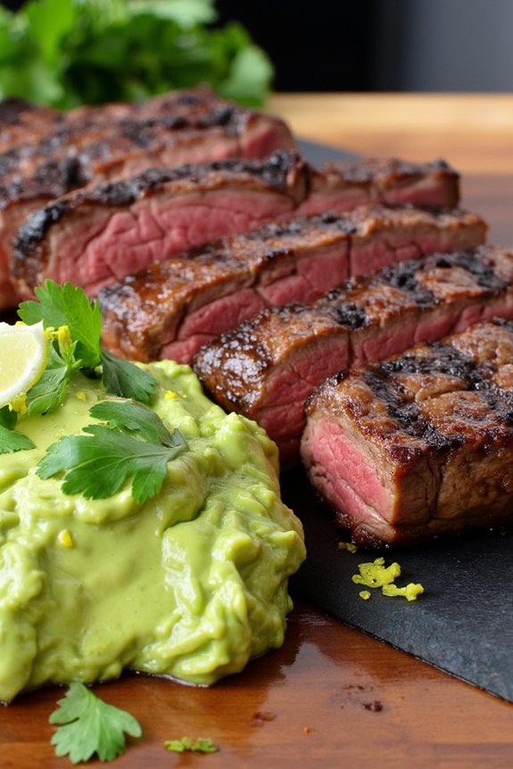 spicy grilled hanger steak