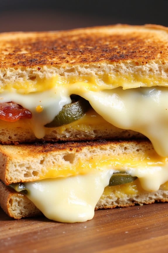 spicy jalape o grilled cheese