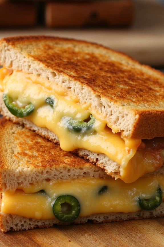 spicy jalape o pepper jack grilled cheese