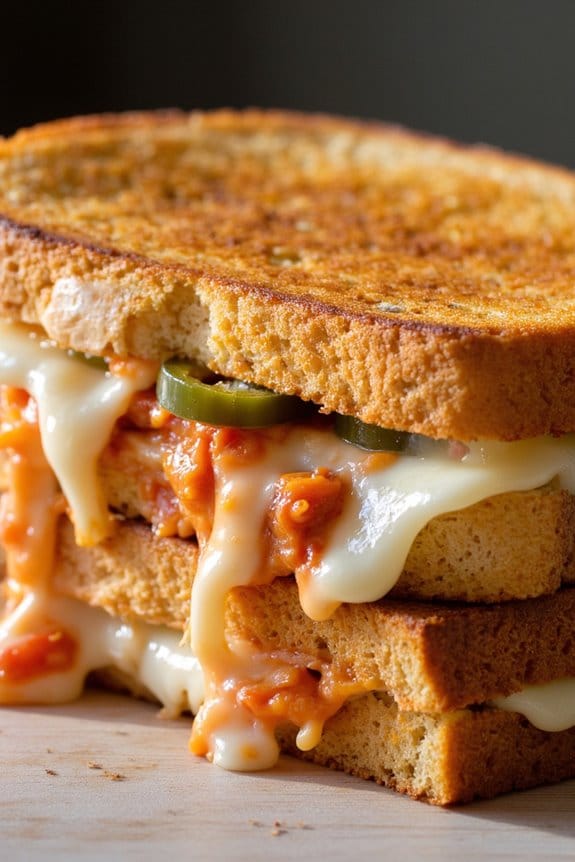 spicy kimchi grilled cheese