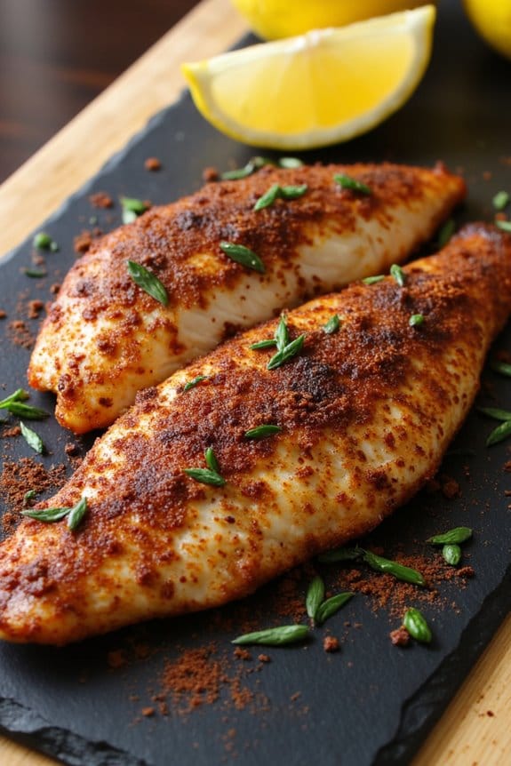 spicy smoky blackened catfish