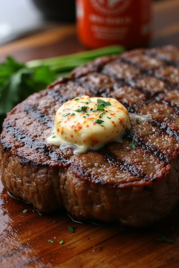 spicy sriracha butter steak