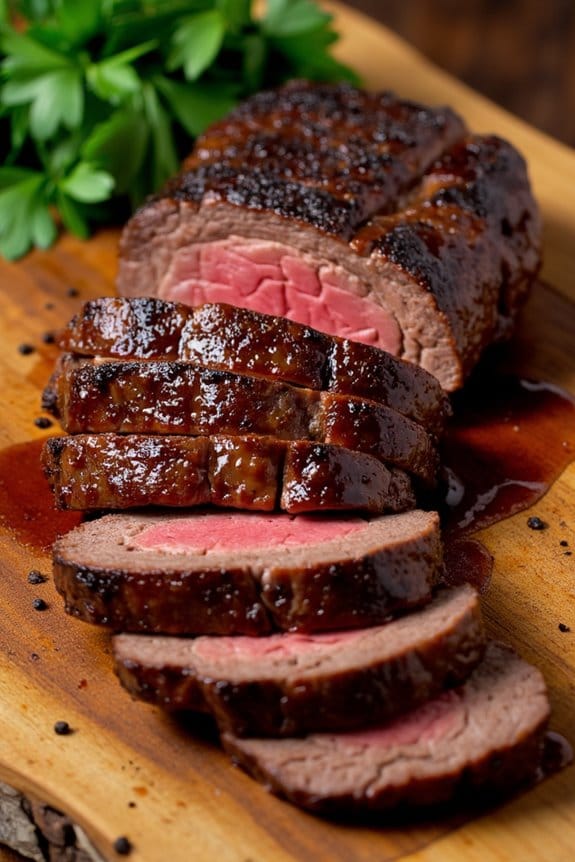 sweet barbecue flat iron steak