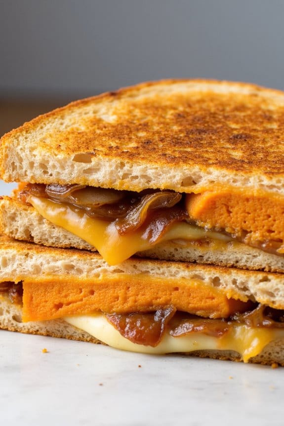 sweet potato gruyere grilled cheese