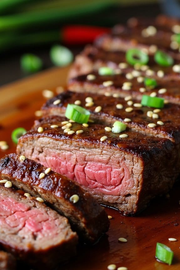 sweet spicy grilled flank steak