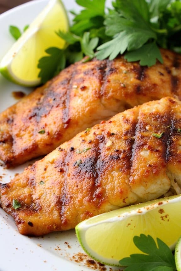 sweet spicy grilled snapper