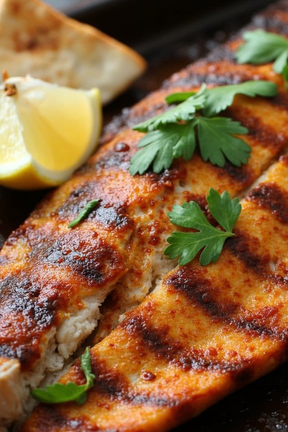 tandoori spiced grilled mackerel delight