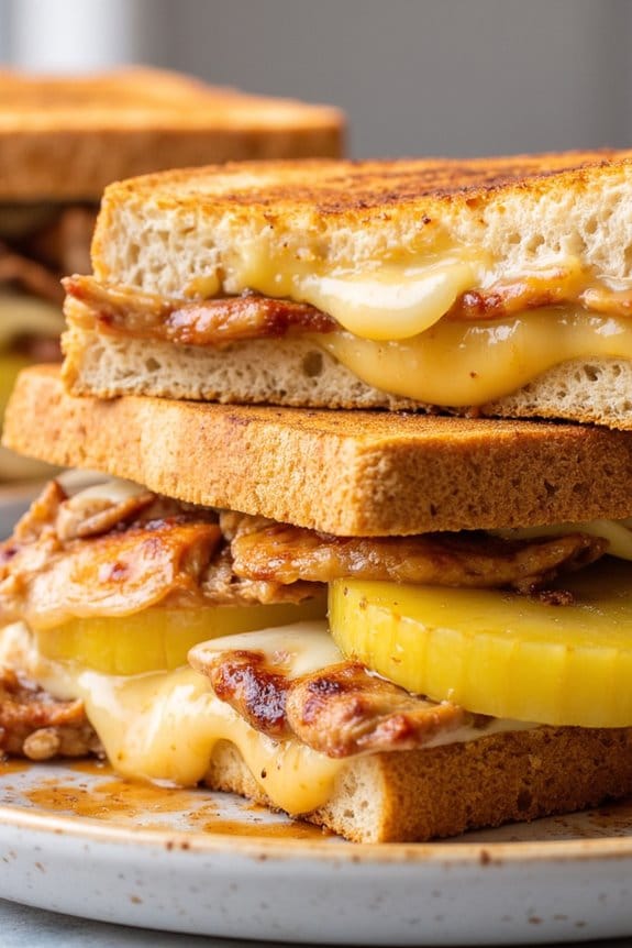 teriyaki chicken grilled cheese