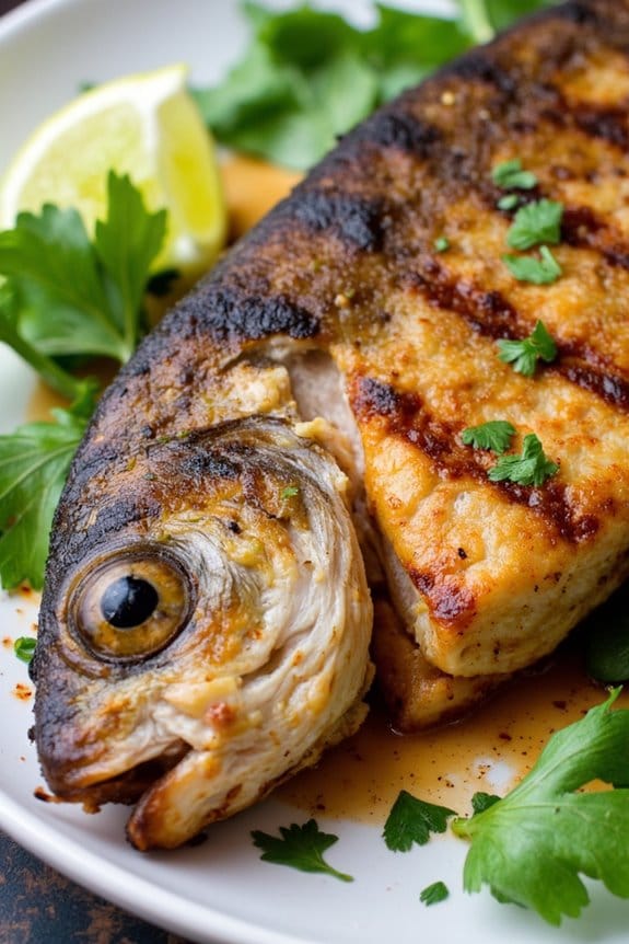 thai coconut lime grilled snapper
