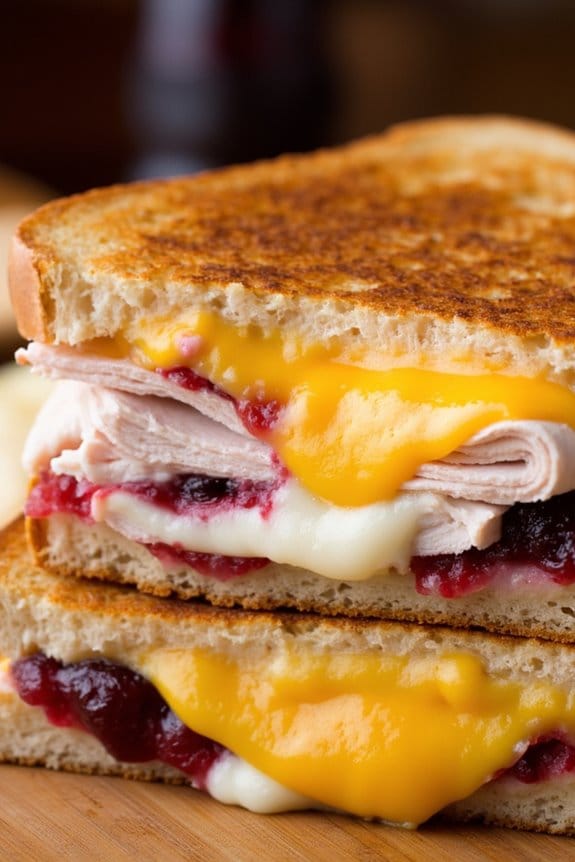 thanksgiving turkey grilled cheese