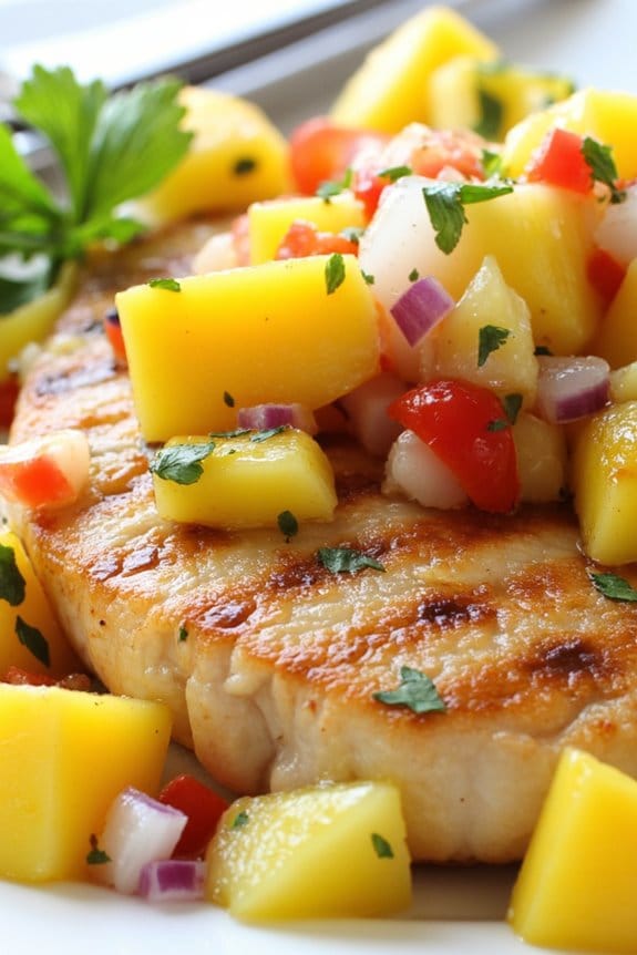 tropical grilled halibut delight