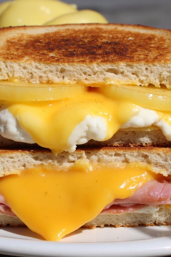 tropical ham and pineapple grilled cheese