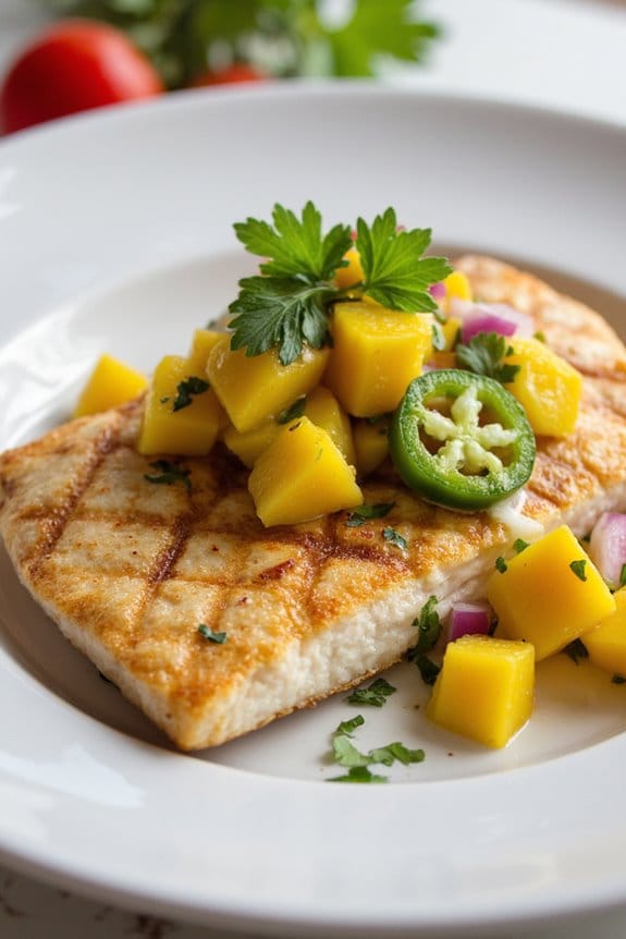tropical mahi mahi with salsa