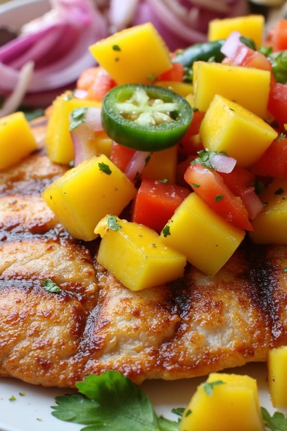 tropical mango salsa snapper