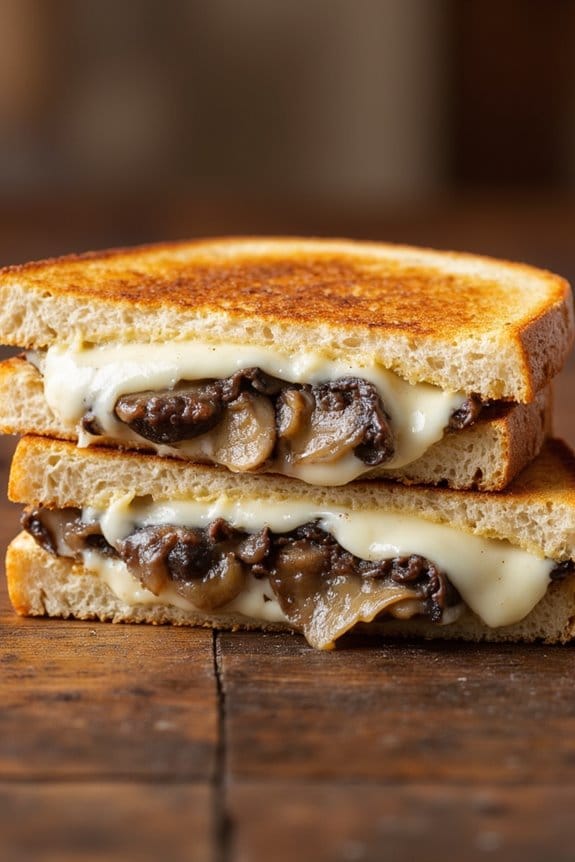 truffle mushroom grilled cheese delight