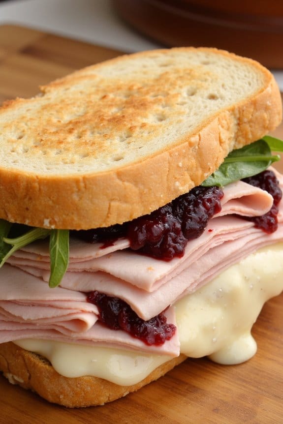 turkey cranberry grilled cheese