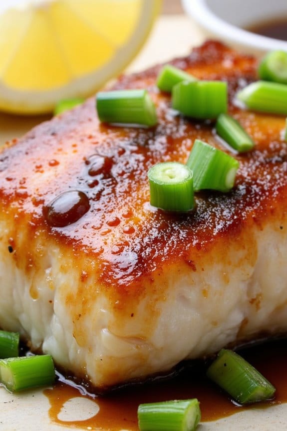 umami rich grilled cod dish