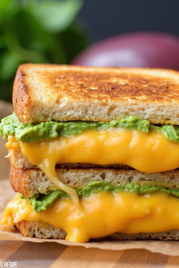 vegan avocado grilled cheese